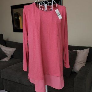 NWT Van Heusen layered look shirt sz large